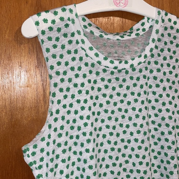 •GRAYSON/THREADS•NWOT 4-LEAF CLOVER ST. PATTY'S DAY MUSCLE TEE TANK TOP SMALL - Picture 7 of 7